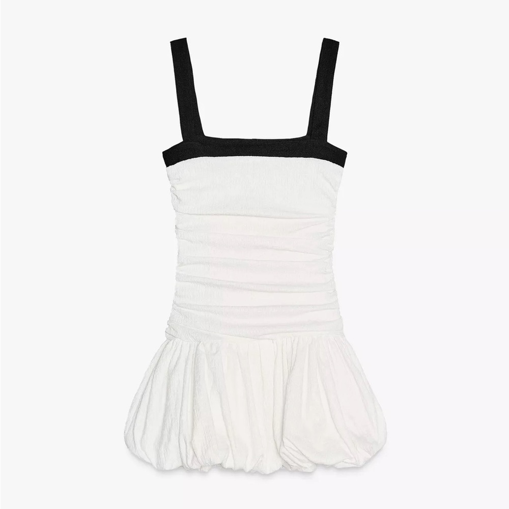 Zara Balloon Textured Dress